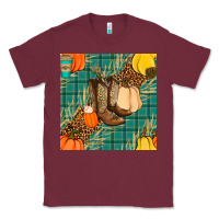 Burgundy fall boot seamless pattern Classic Tee - BundleAndBundleShop