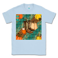 Dusty Blue fall boot seamless pattern Classic Tee - BundleAndBundleShop