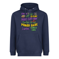 Navy i'm a king cake eatin' mardi gras lovin' kinda gir Heavyweight Hoodie - MaliasSmallBusiness