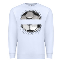 White custom soccer Premium Sweatshirt - MaliasSmallBusiness