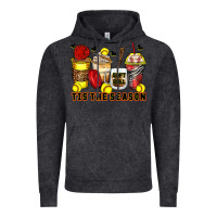 Vintage Black tis' the season softball coffee cups Vintage Hoodie - Zillion Design Studio