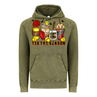 Vintage Olive tis' the season softball coffee cups Vintage Hoodie - Zillion Design Studio