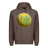 Coffee Golden Barrel Cactus Premium Hoodie - LillyAllenDesigns