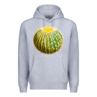 Heather Grey Golden Barrel Cactus Premium Hoodie - LillyAllenDesigns
