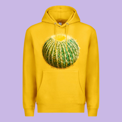 Golden Barrel Cactus Premium Hoodie Designed By Lillyallendesigns