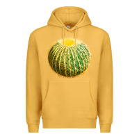 Mustard Golden Barrel Cactus Premium Hoodie - LillyAllenDesigns
