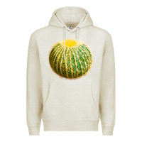 Oatmeal Heather Golden Barrel Cactus Premium Hoodie - LillyAllenDesigns