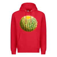 Red Golden Barrel Cactus Premium Hoodie - LillyAllenDesigns