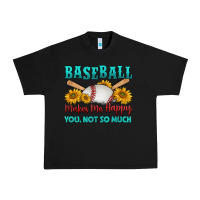 Black baseball makes me happy you, not so much Urban Heavy Tee - HRA Design Shop