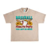 French Oak baseball makes me happy you, not so much Urban Heavy Tee - HRA Design Shop
