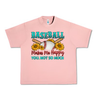Salmon baseball makes me happy you, not so much Urban Heavy Tee - HRA Design Shop