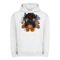 Pigment Lunar Rock blue and gold american football afro messy bun Urban Hoodie - texasbilliewilder