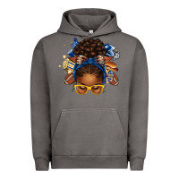 Pigment Tornado blue and gold american football afro messy bun Urban Hoodie - texasbilliewilder