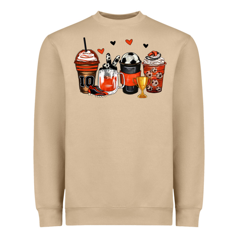 Soccer Coffee Cups Heavyweight Sweatshirt by Zillion Design Studio | Teevron