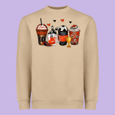 Soccer Coffee Cups Heavyweight Sweatshirt Designed By Zillion Design Studio