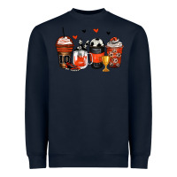 Navy soccer coffee cups Heavyweight Sweatshirt - Zillion Design Studio