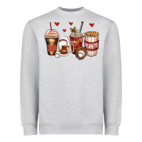 Heather Grey baseball coffee cups Heavyweight Sweatshirt - Zillion Design Studio