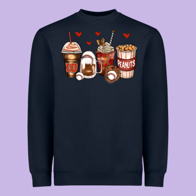 Baseball Coffee Cups Heavyweight Sweatshirt Designed By Zillion Design Studio