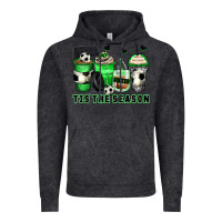 Vintage Black tis' the season soccer coffee cups Vintage Hoodie - Zillion Design Studio