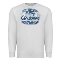 Dove Grey merry christmas blue Premium Sweatshirt - MaliasSmallBusiness