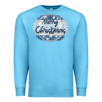 Ocean Blue merry christmas blue Premium Sweatshirt - MaliasSmallBusiness