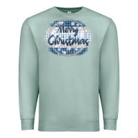 Seafoam merry christmas blue Premium Sweatshirt - MaliasSmallBusiness
