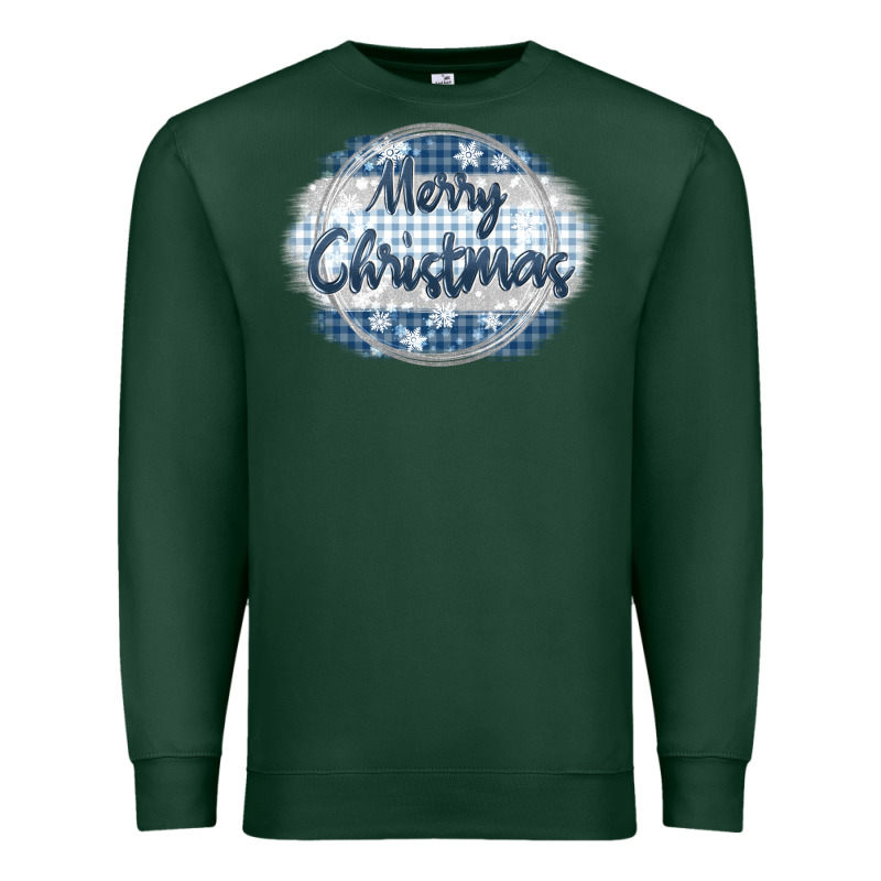 Merry Christmas Blue Premium Sweatshirt by MaliasSmallBusiness | Teevron