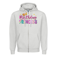 Dove Grey birthday princess Zipper Hoodie - NancyCooperArtShop
