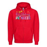 Red birthday princess Zipper Hoodie - NancyCooperArtShop