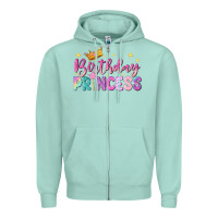 Seafoam birthday princess Zipper Hoodie - NancyCooperArtShop