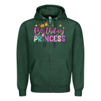 Sports Green birthday princess Zipper Hoodie - NancyCooperArtShop