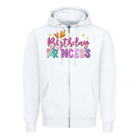 White birthday princess Zipper Hoodie - NancyCooperArtShop