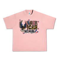 Salmon american woman Urban Heavy Tee - CowhideDigitalArt