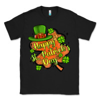Black happy st patrick s day shamrock Classic Tee - Artiststas
