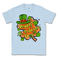 Dusty Blue happy st patrick s day shamrock Classic Tee - Artiststas