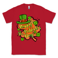 Red happy st patrick s day shamrock Classic Tee - Artiststas