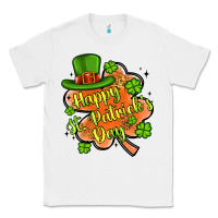 White happy st patrick s day shamrock Classic Tee - Artiststas