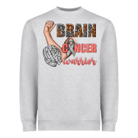 Heather Grey brain cancer warrior Heavyweight Sweatshirt - texasbilliewilder