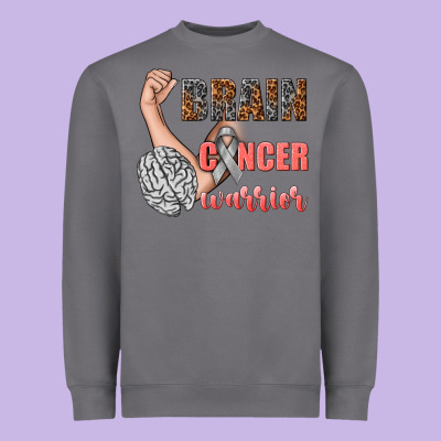 Brain Cancer Warrior Heavyweight Sweatshirt Designed By Texasbilliewilder