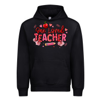 Black one loved teacher afro messy bun Urban Hoodie - texasbilliewilder