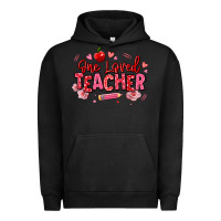 Pigment Black one loved teacher afro messy bun Urban Hoodie - texasbilliewilder
