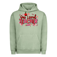 Pigment Oil Green one loved teacher afro messy bun Urban Hoodie - texasbilliewilder
