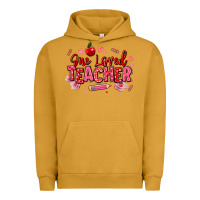 Pigment Peanut Butter one loved teacher afro messy bun Urban Hoodie - texasbilliewilder