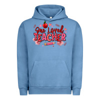 Pigment Pebble Blue one loved teacher afro messy bun Urban Hoodie - texasbilliewilder