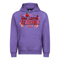 Tulip one loved teacher afro messy bun Urban Hoodie - texasbilliewilder