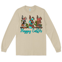 Mushroom happy easter leopard cowhide turquoise cactus bunny's Long Sleeve Tee - JahusDesignShop