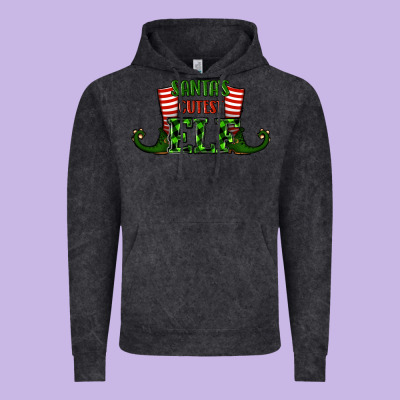 Santa's Cutest Elf Christmas Vintage Hoodie Designed By Ranaportraitstore