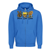 True Royal peace love lions Zipper Hoodie - LillyAllenDesigns