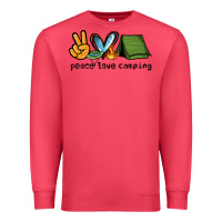 Cardinal peace love camping Premium Sweatshirt - NancyCooperArtShop