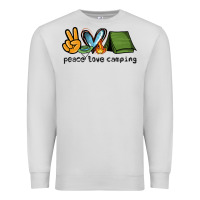 Dove Grey peace love camping Premium Sweatshirt - NancyCooperArtShop